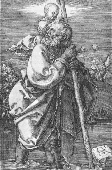 Albrecht Durer St Christopher Facing to the Left china oil painting image